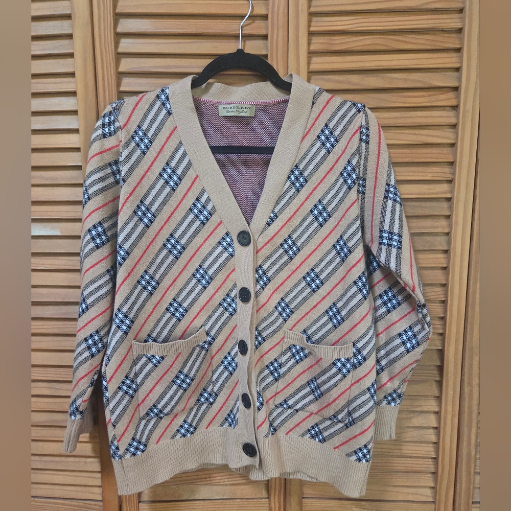 Tan Plaid Cardigan